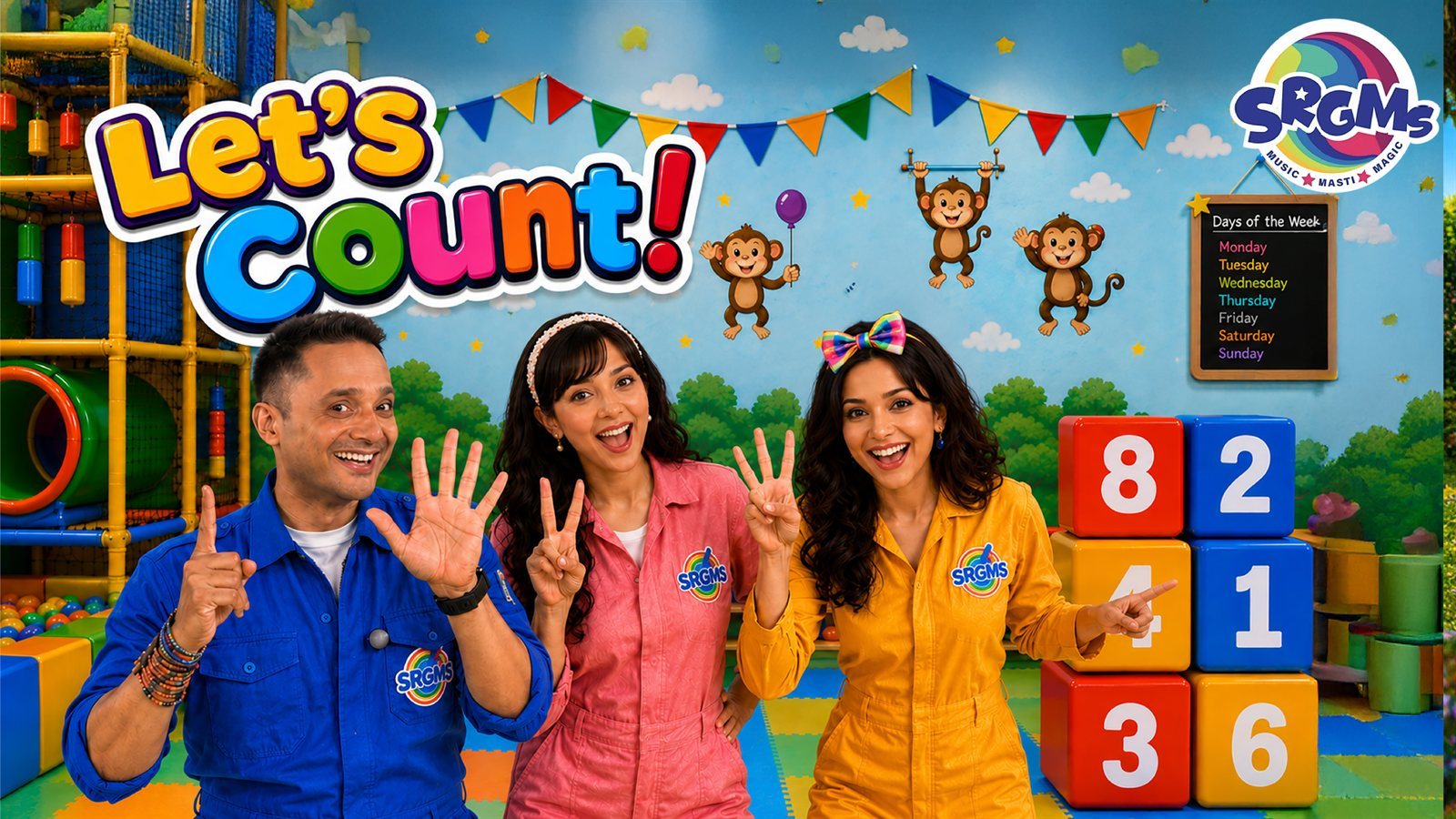 Learn to Count 1–20 and Backwards | Kids Counting Song | SRGMs